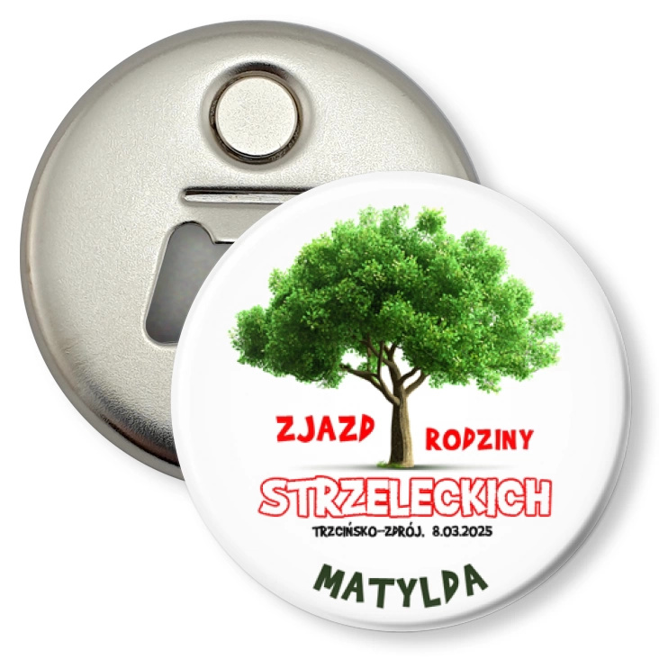 przypinka otwieracz-magnes Zjazd Rodziny Strzeleckich Trzcisko-Zdrój 2025