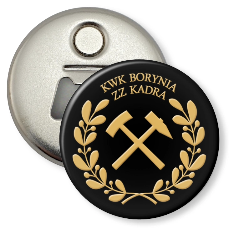 przypinka otwieracz-magnes ZZ KADRA KWK BORYNIA