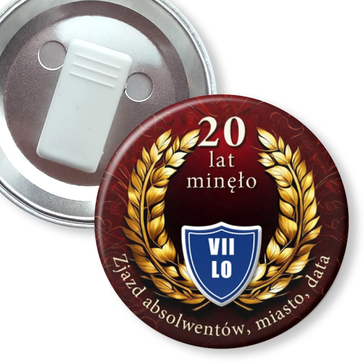 przypinka z żabką 20 lat minęło zjazd absolwentów