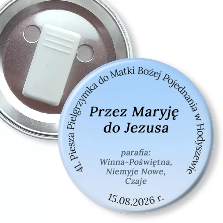 przypinka z żabką 41 Piesza Pielgrzymka do Matki Bożej Pojednania