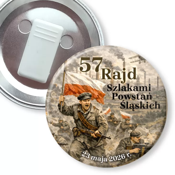 przypinka z żabką 57 Rajd Szlakami Powstań Sląskich