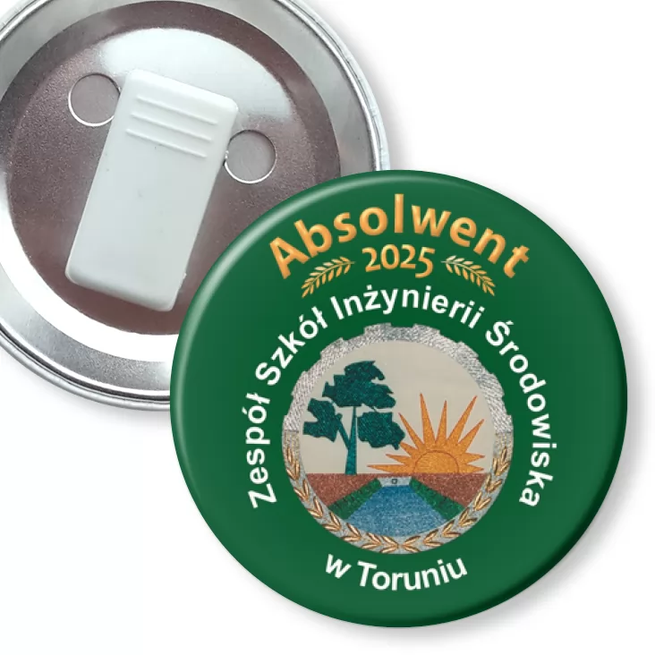 przypinka z żabką Absolwent Zespołu Szkół Inżynierii Środowiska