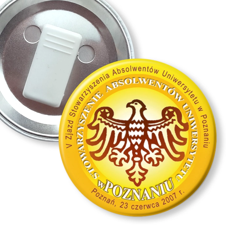 przypinka z żabką V Zjazd Absolwentów UAM Poznań 2007