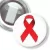 Przypinka z żabką Czerwona wstążka symbol walki z AIDS