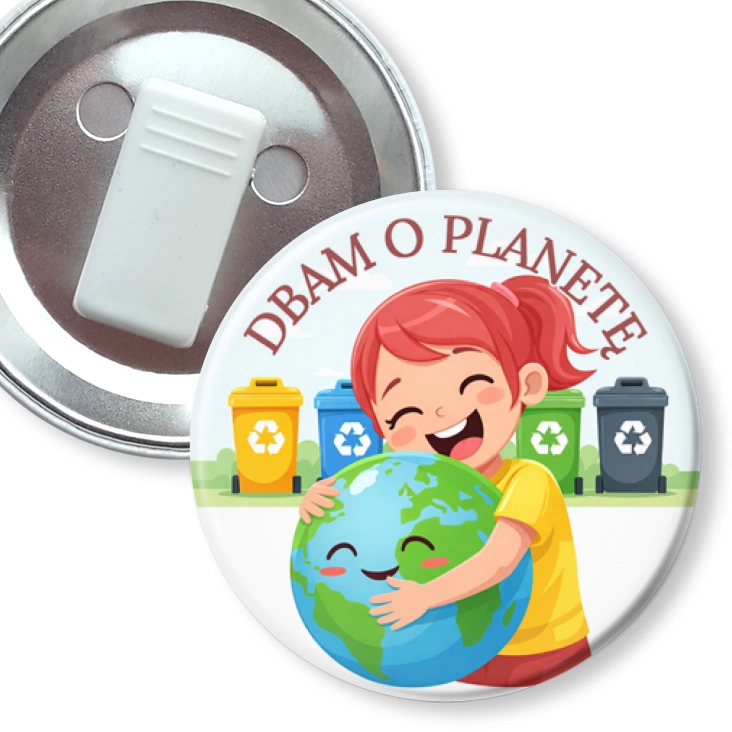 przypinka z żabką Dbam o planetę