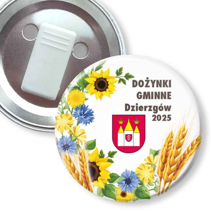 przypinka z żabką Dożynki Gminne Dzierzgów 2025