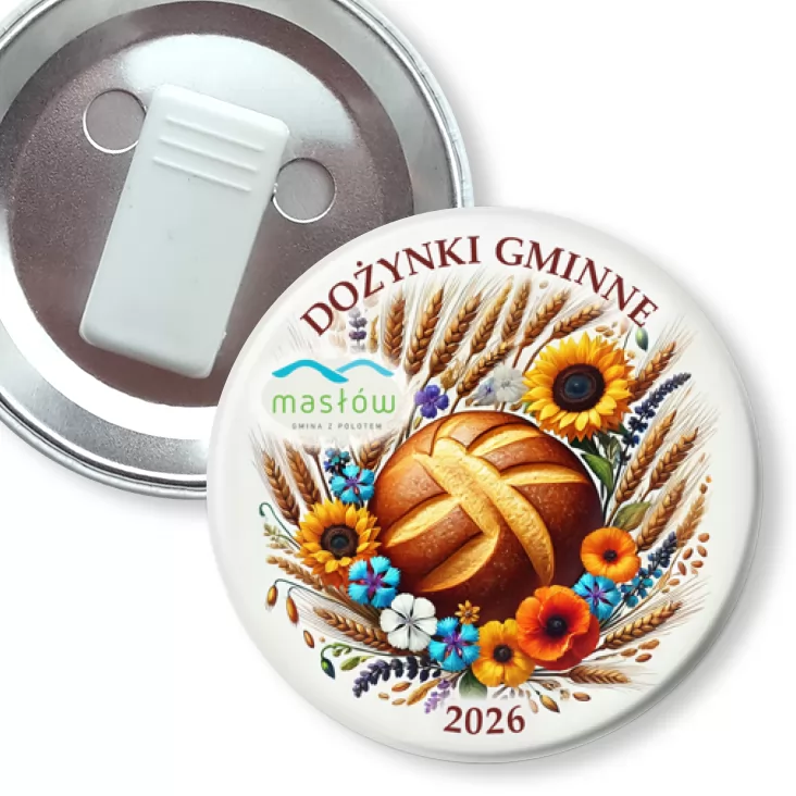 przypinka z żabką Dożynki Gminne Masłów 2026