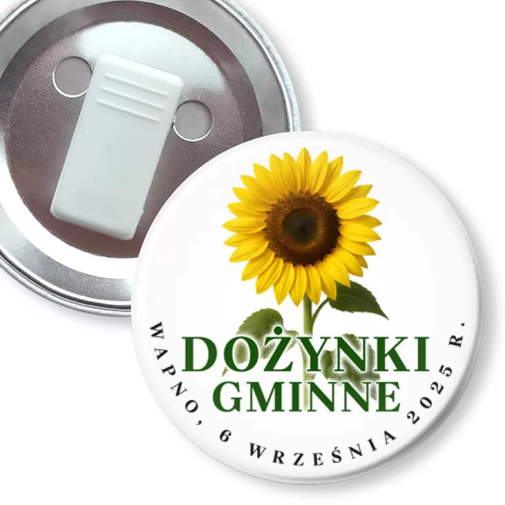 przypinka z żabką Dożynki Gminne Wapno 2025