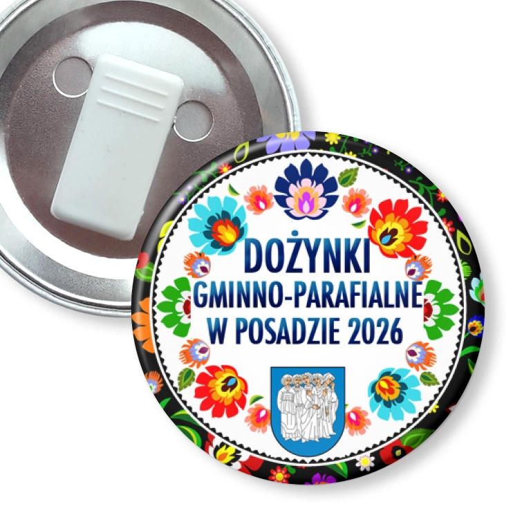 przypinka z żabką Dożynki Gminno-parafialne w Posadzie