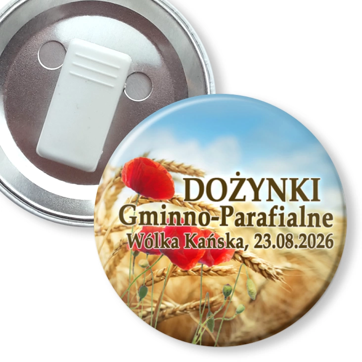 przypinka z żabką Dożynki Gminno-Parafialne Wólka Kańska