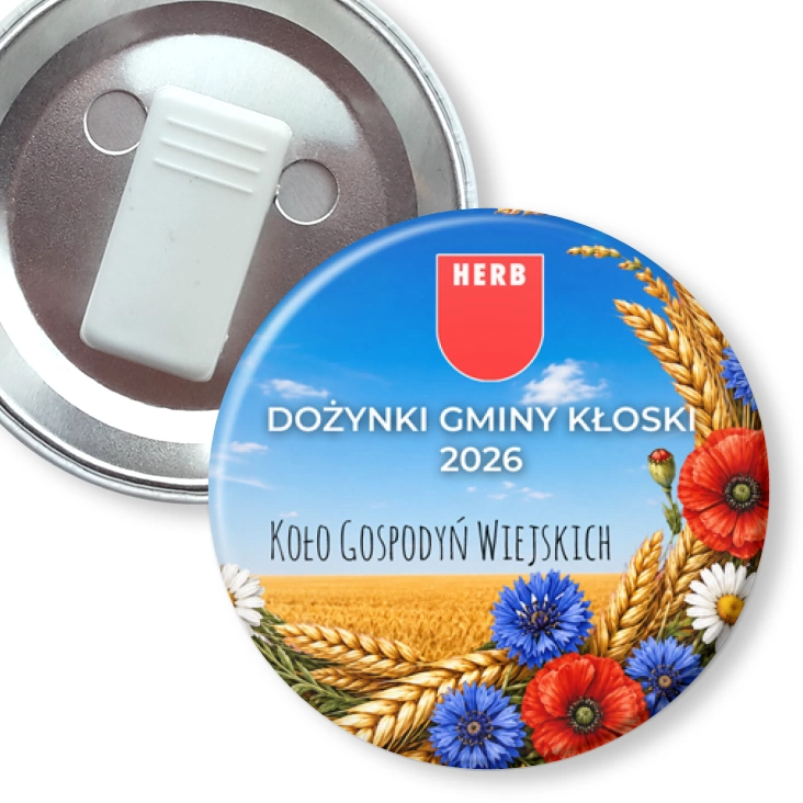 przypinka z żabką Dożynki KGW