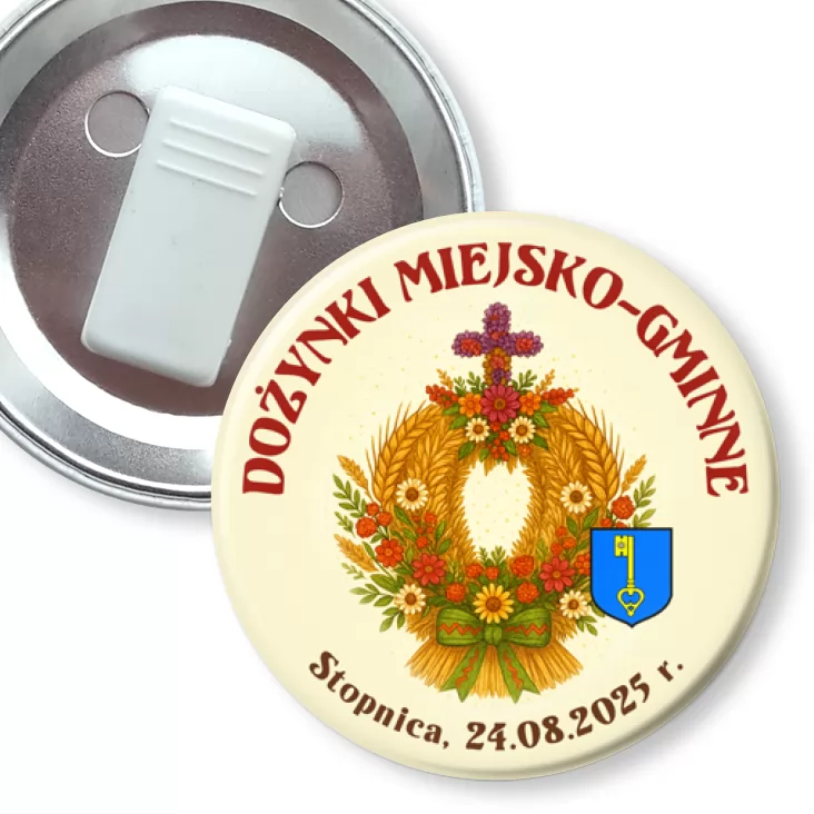 przypinka z żabką Dożynki miejsko-gminne Stopnica 2025