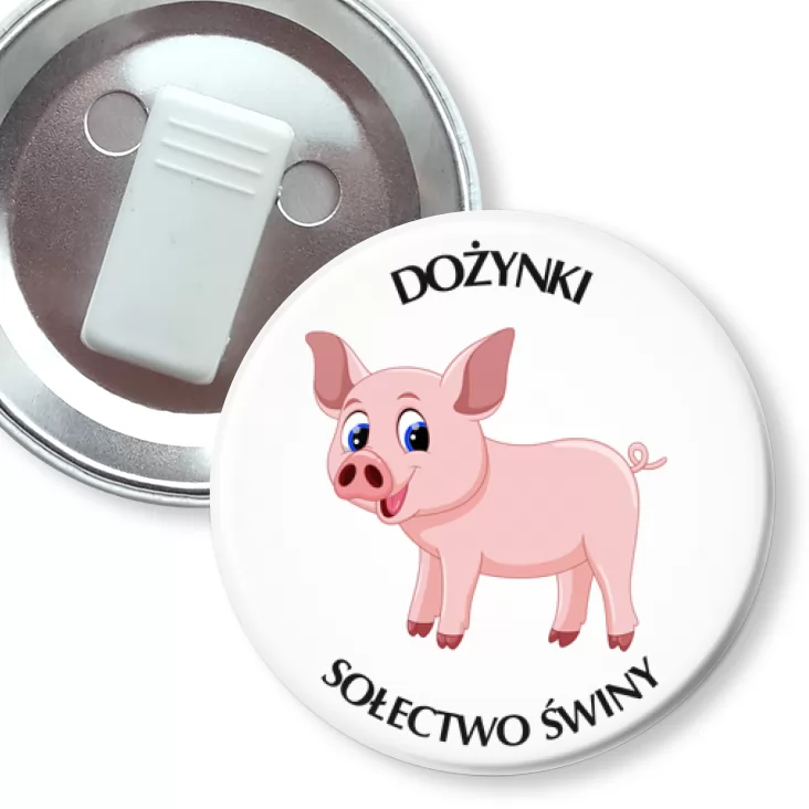 przypinka z żabką Dożynki Sołectwo Świny