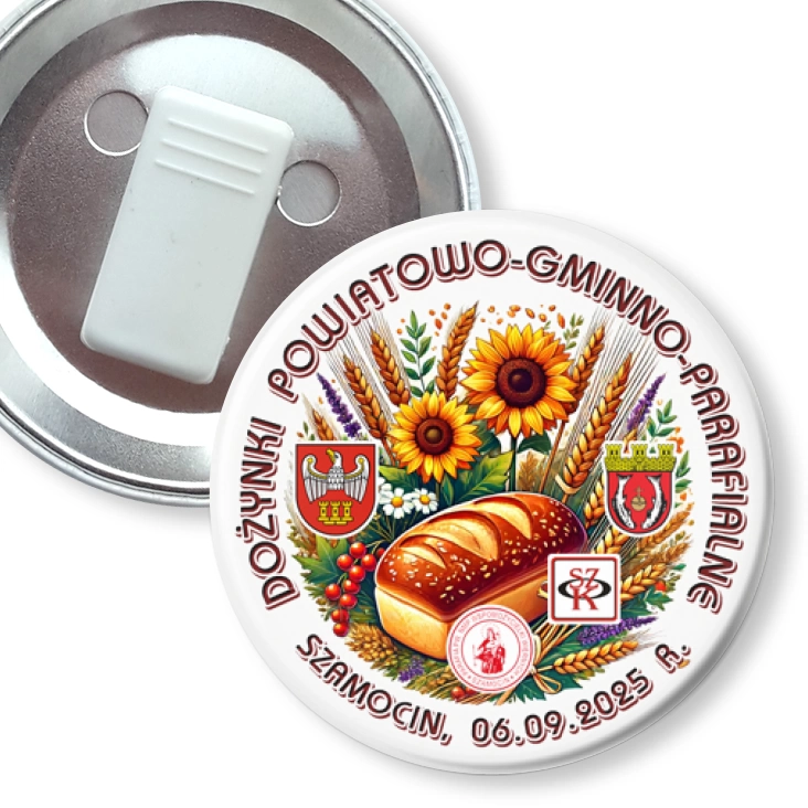 przypinka z żabką Dożynki Szamocin 2025