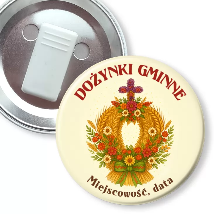 przypinka z żabką Dożynki wieniec dożynkowy