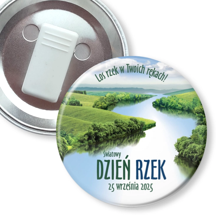 przypinka z żabką Dzień Rzek