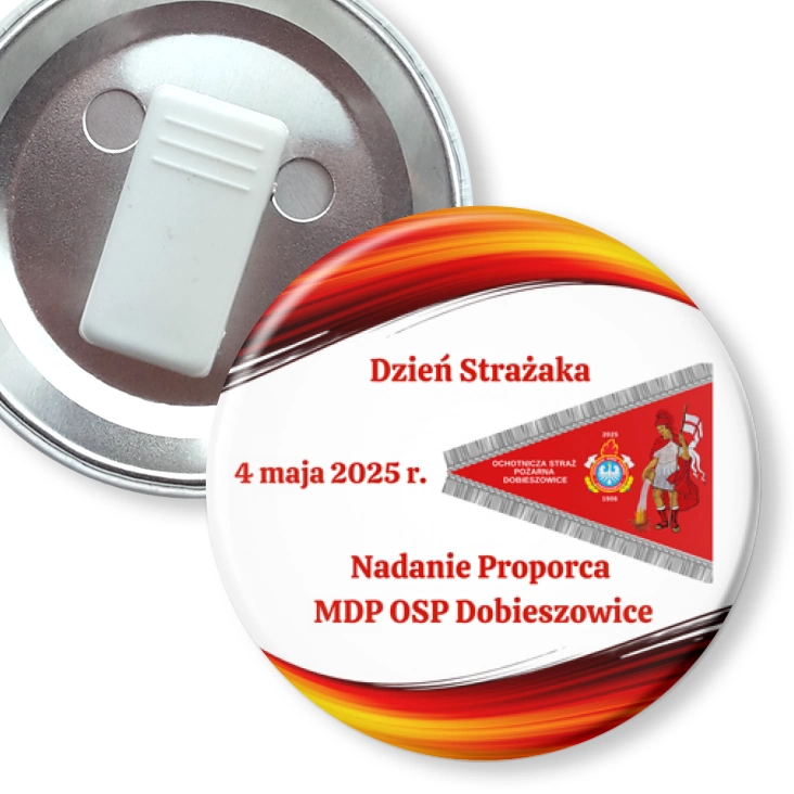 przypinka z żabką Dzień Strażaka Dobieszowice 2025