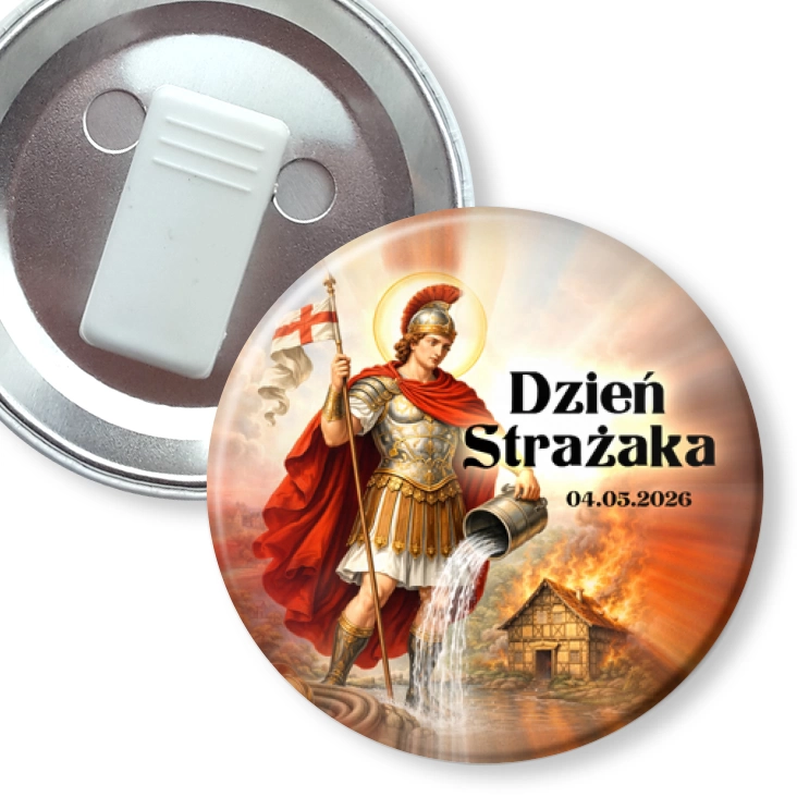 przypinka z żabką Dzień Strażaka Patron strażaków św. Florian