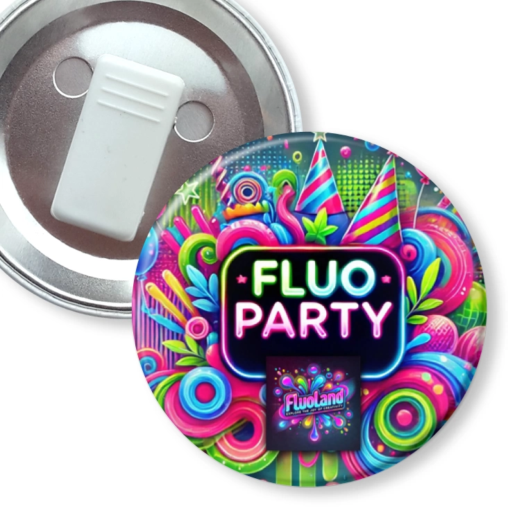 przypinka z żabką Fluo party Fluoland