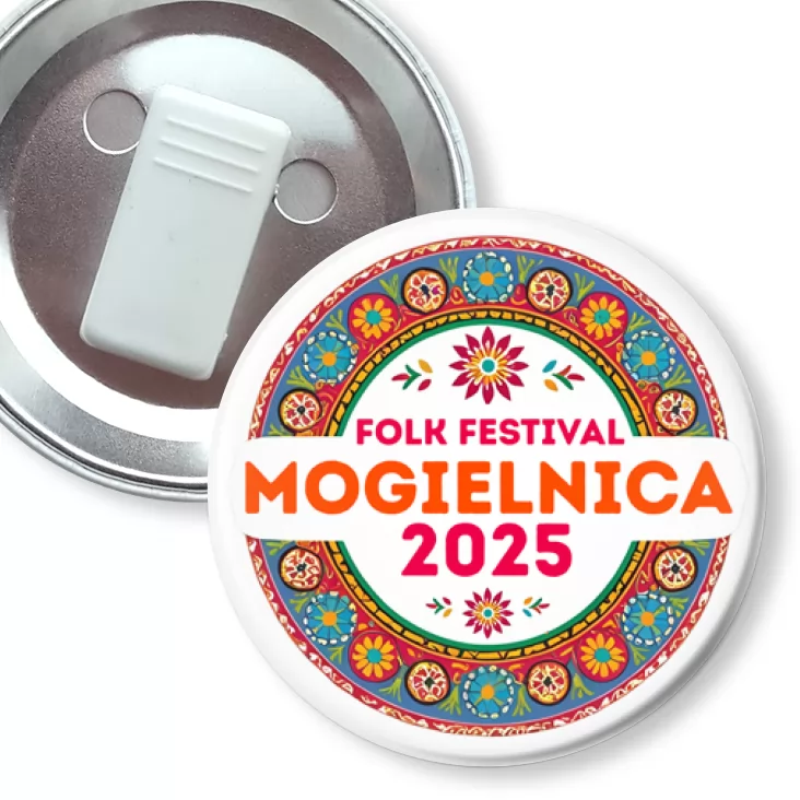 przypinka z żabką Folk Festival Mogielnica 2025