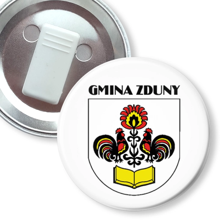 przypinka z żabką Gmina Zduny