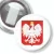 Przypinka z żabką Godło Polski Orzeł w koronie