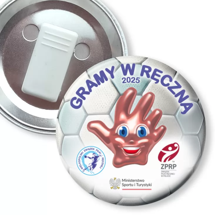 przypinka z żabką Gramy w ręczną 2025 2026