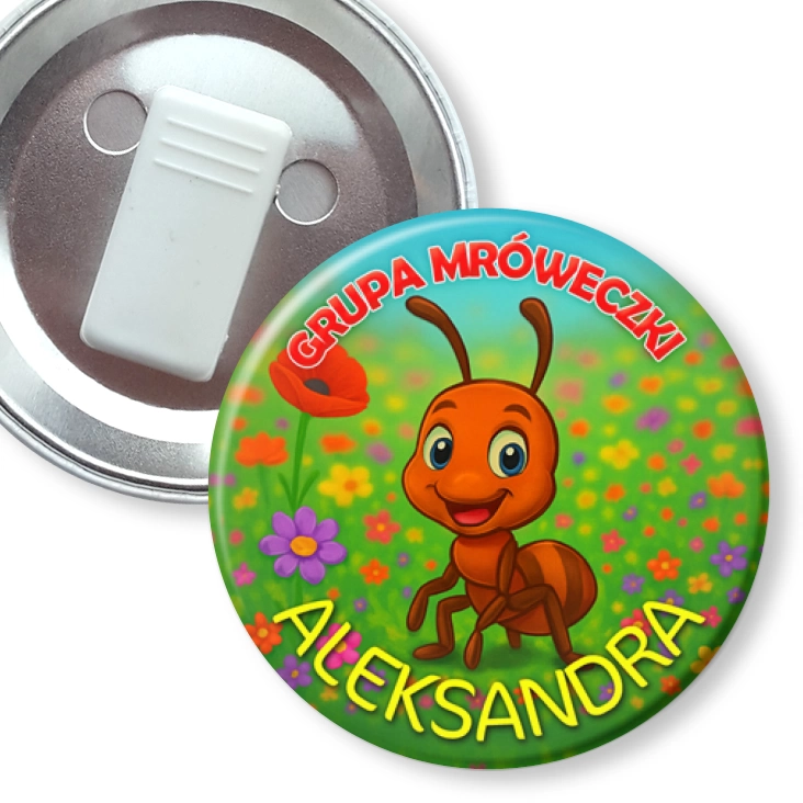 przypinka z żabką Grupa Mróweczki