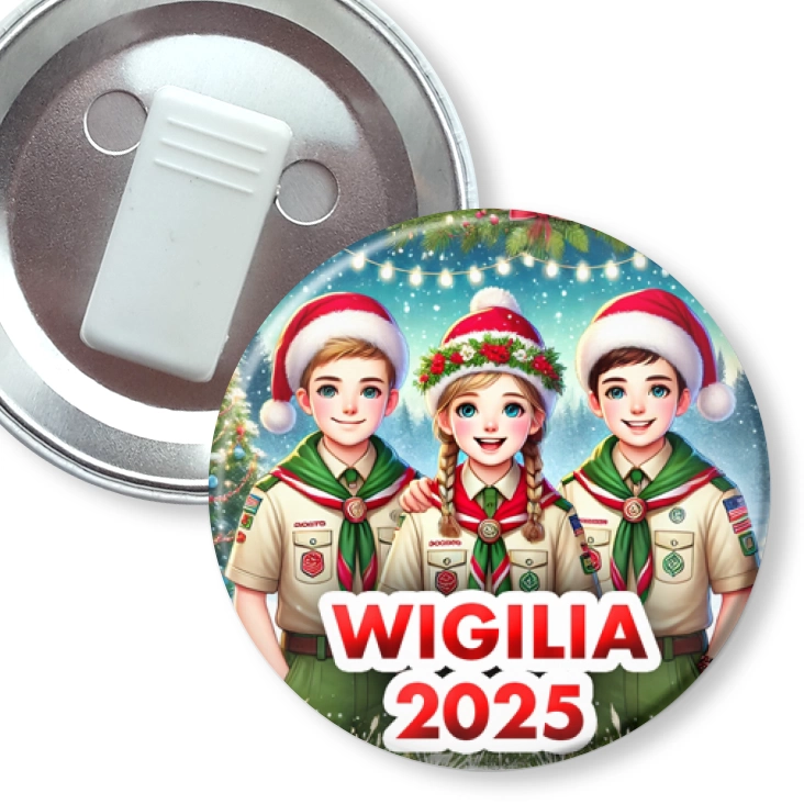 przypinka z żabką Harcerska wigilia