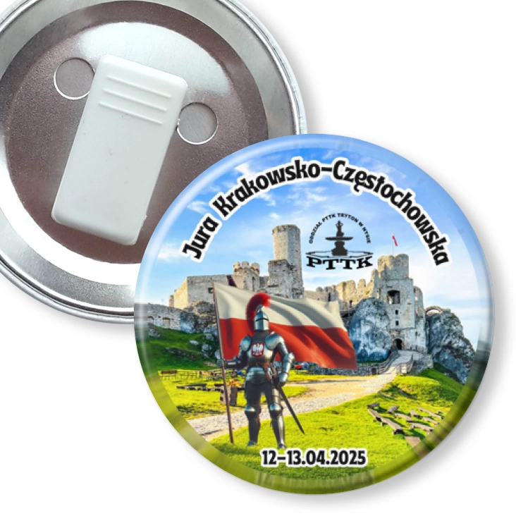 przypinka z żabką Jura Krakowsko-Częstochowska