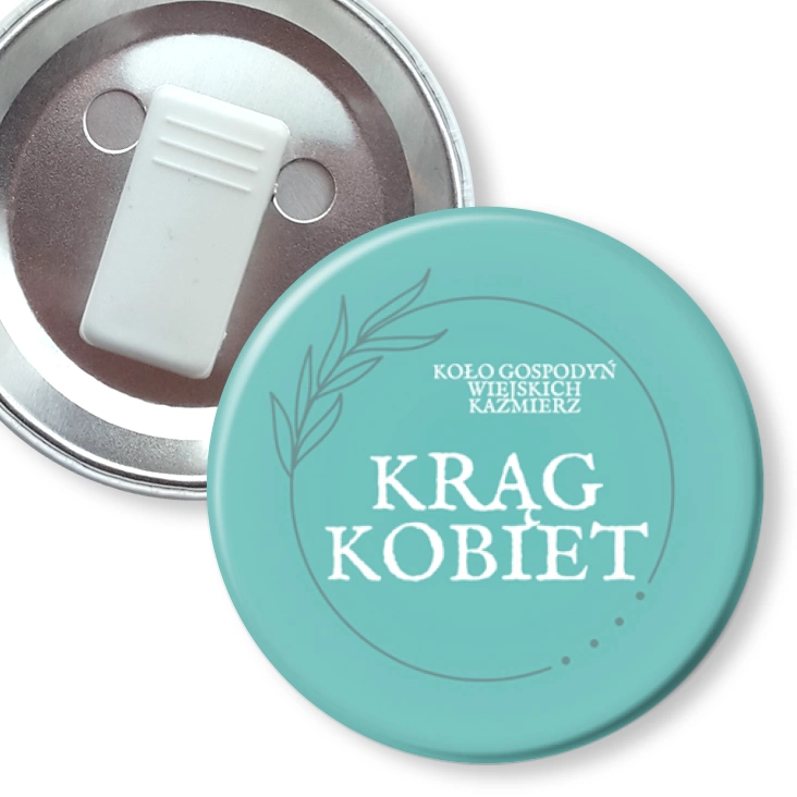 przypinka z żabką KGW Kaźmierz