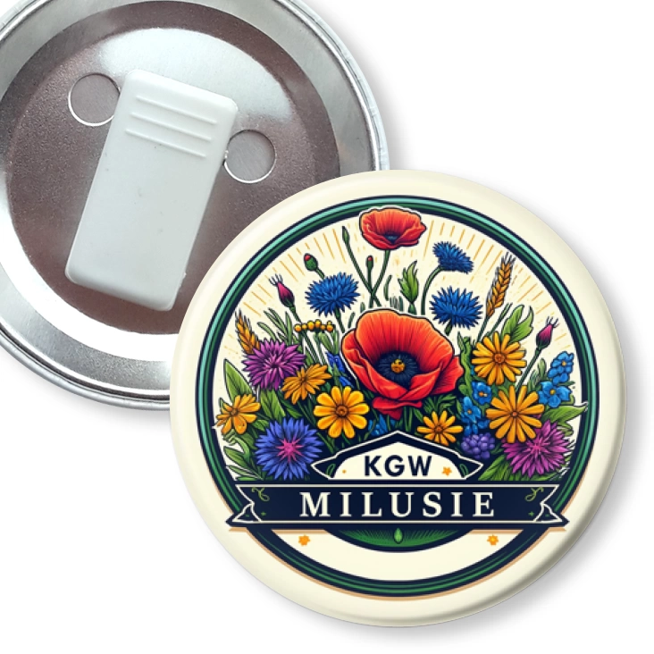 przypinka z żabką KGW Milusie