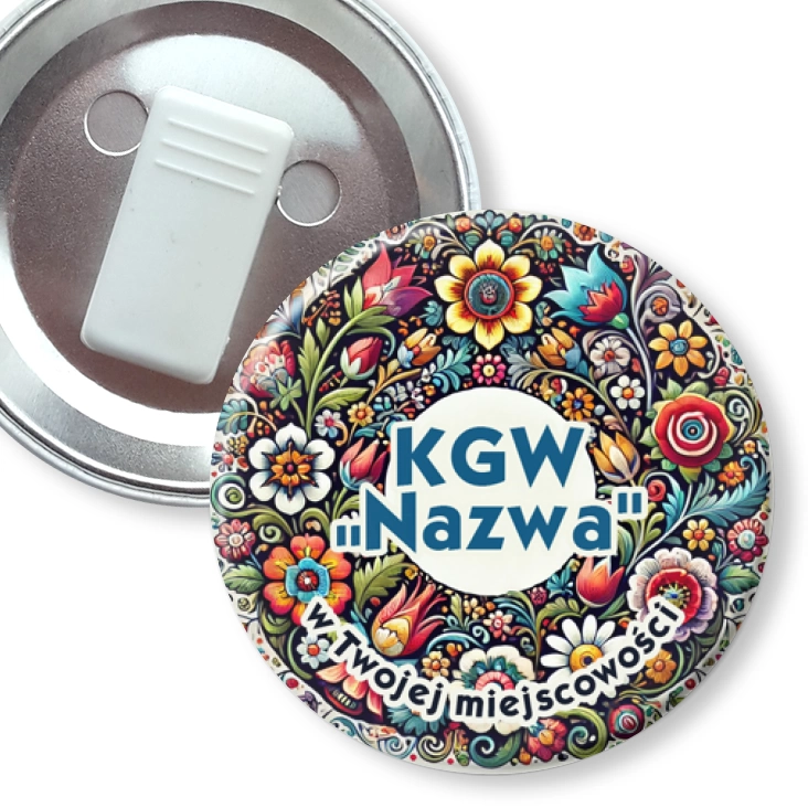 przypinka z żabką KGW motyw kociewski