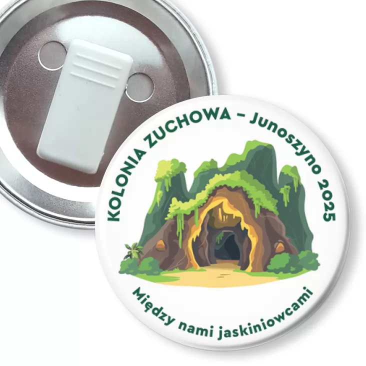 przypinka z żabką Kolonia Zuchowa Junoszyno 2025