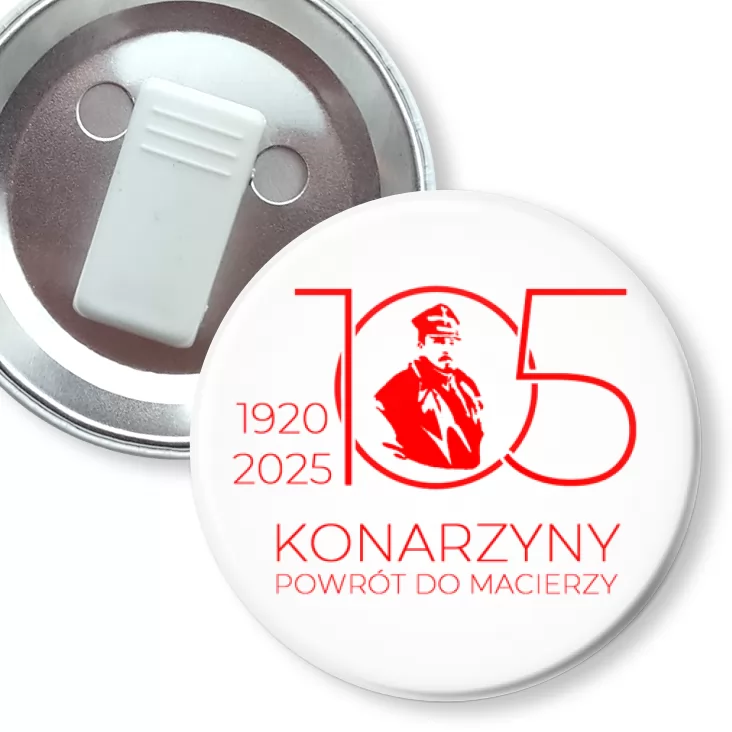 przypinka z żabką Konarzyny powrót do macierzy 2025