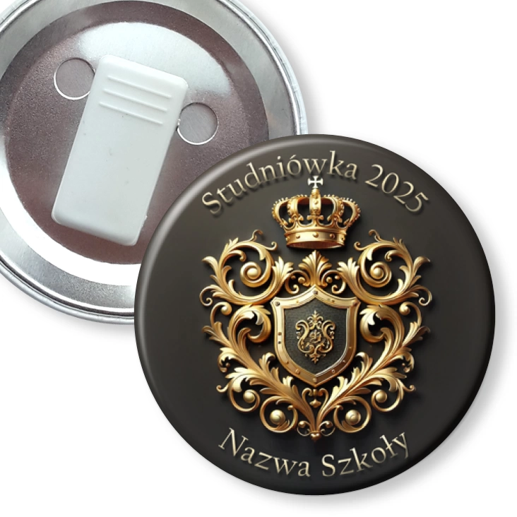 przypinka z żabką Królewska Studniówka