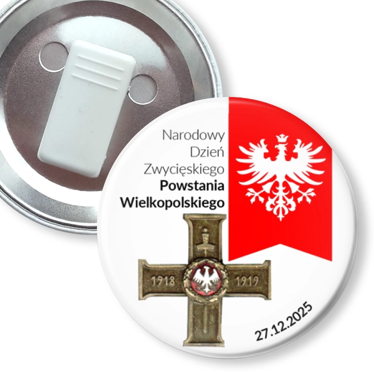 przypinka z żabką Krzyż Powstania Wielkopolskiego