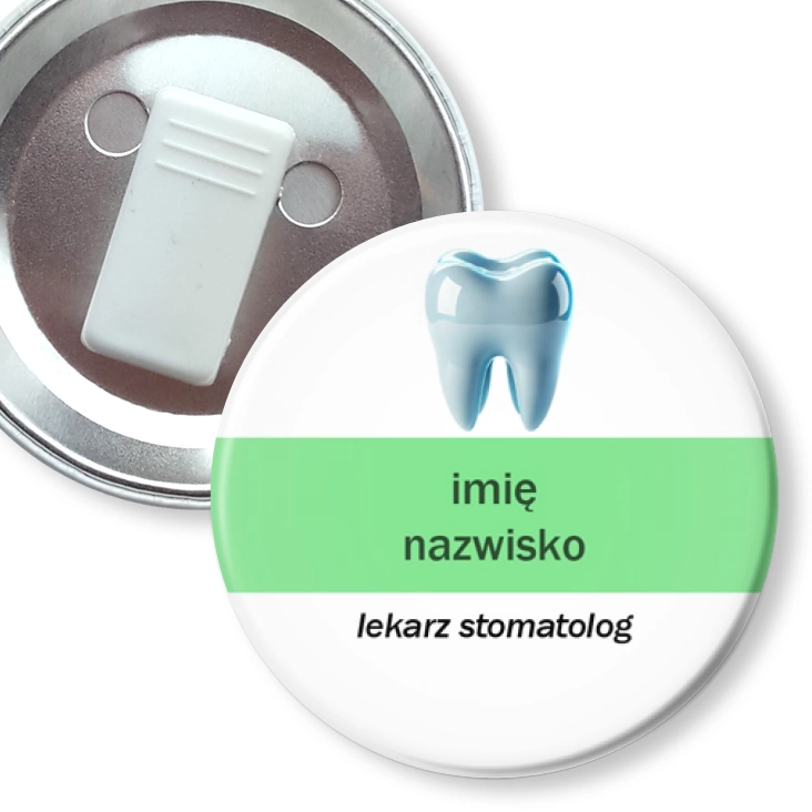 przypinka z żabką Lekarz stomatolog