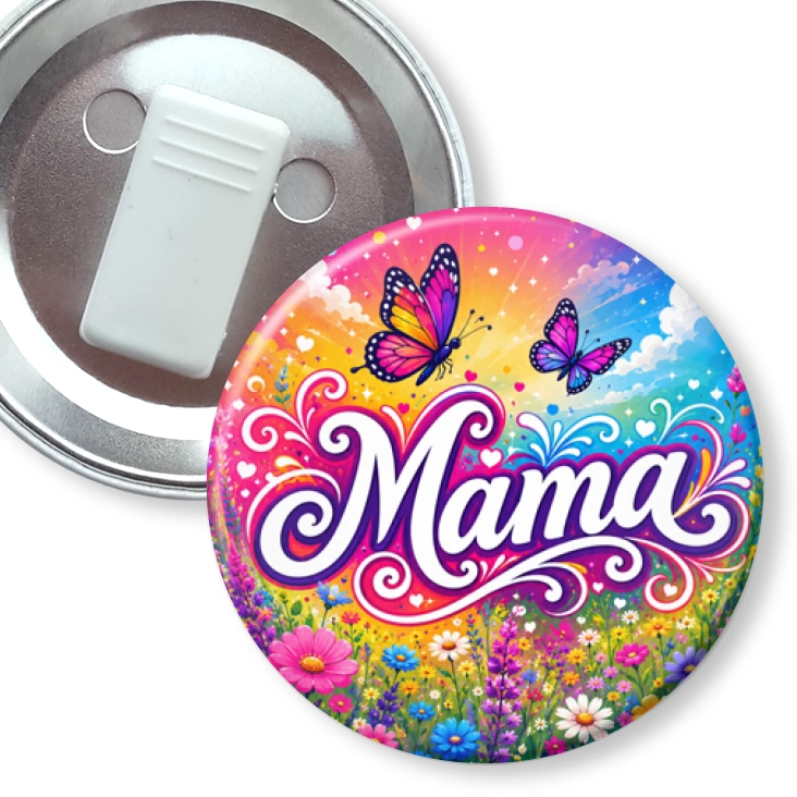 przypinka z żabką Mama i motylki