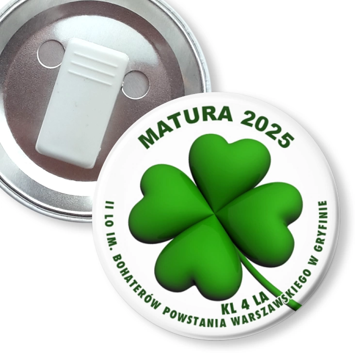 przypinka z żabką Matura 2025 II LO w Gryfinie