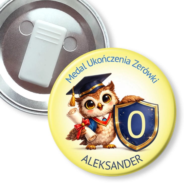 przypinka z żabką Medal ukończenia zerówki