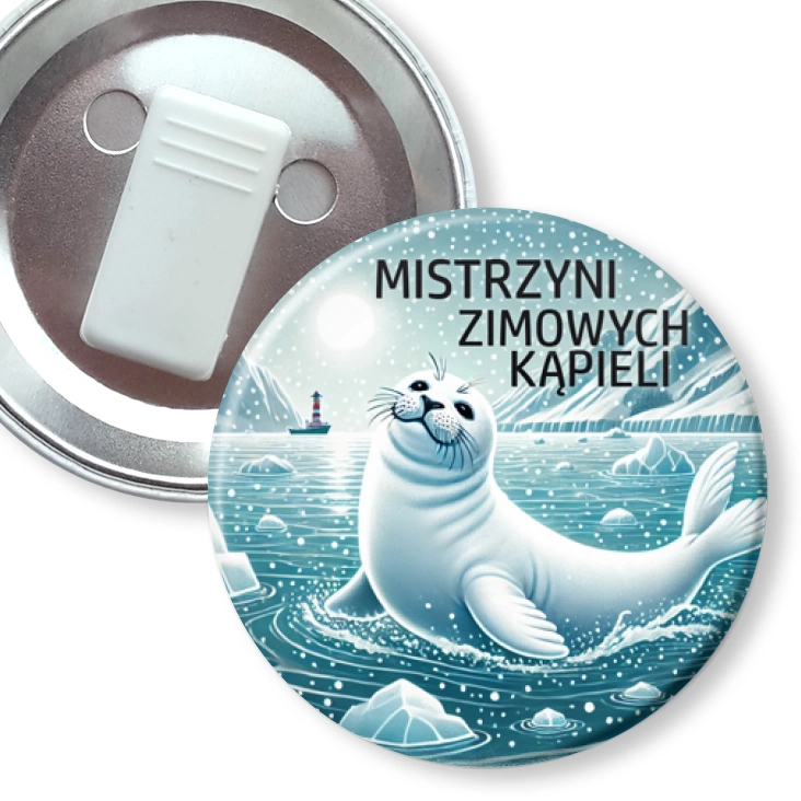 przypinka z żabką Mistrzyni zimowych kąpieli