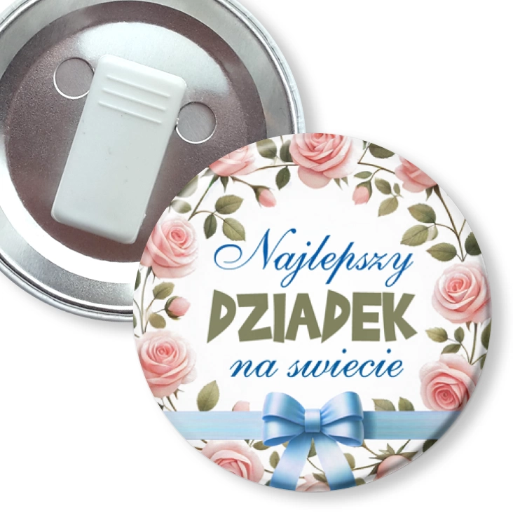 przypinka z żabką Najlepszy dziadek