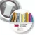 Przypinka z żabką Narodowe Czytanie 2025 Biblioteka w Opinogórze