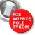 Przypinka z żabką Nie wierzę politykom
