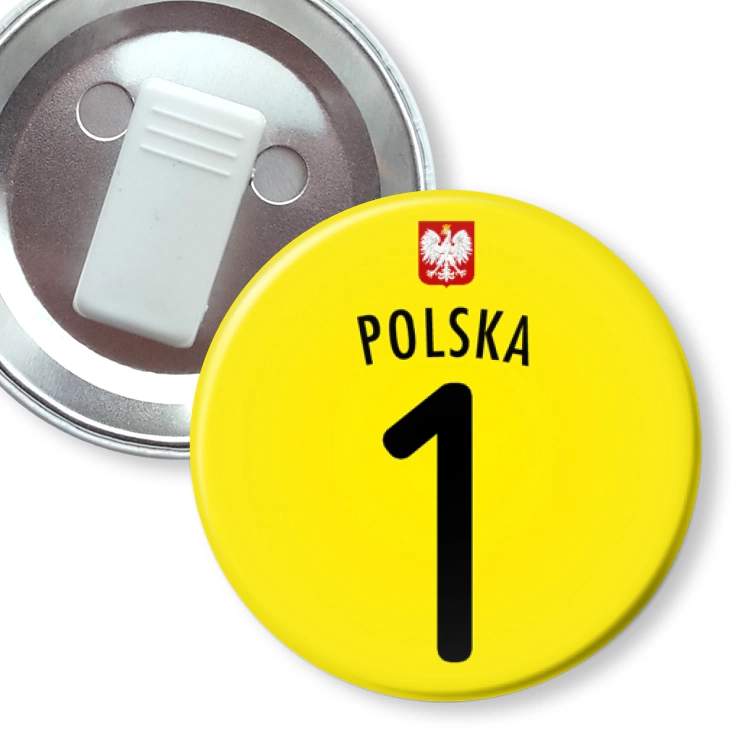 przypinka z żabką Numer jeden