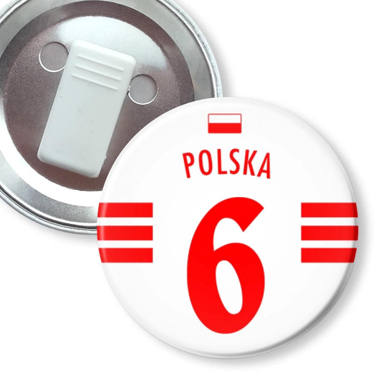 przypinka z żabką Numer sześć