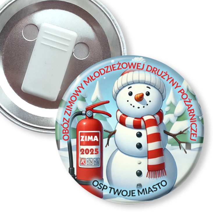 przypinka z żabką Obóż Zimowy MDP