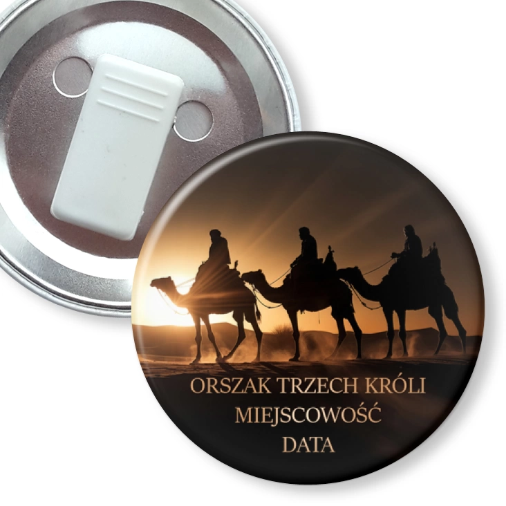przypinka z żabką Orszak Trzech Króli Twoja Miejscowość