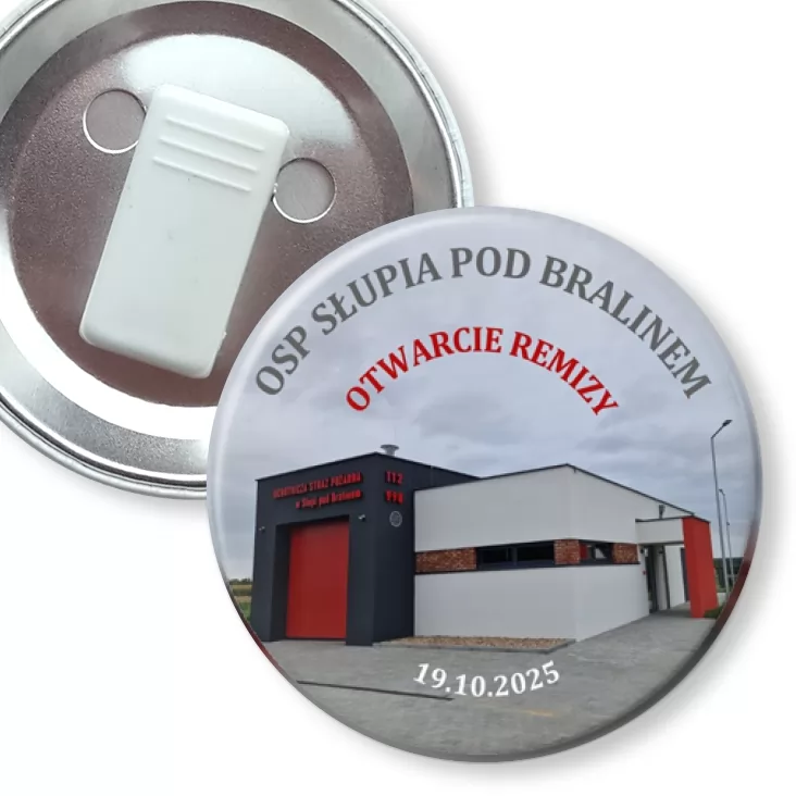 przypinka z żabką OSP Słupia pod Bralinem